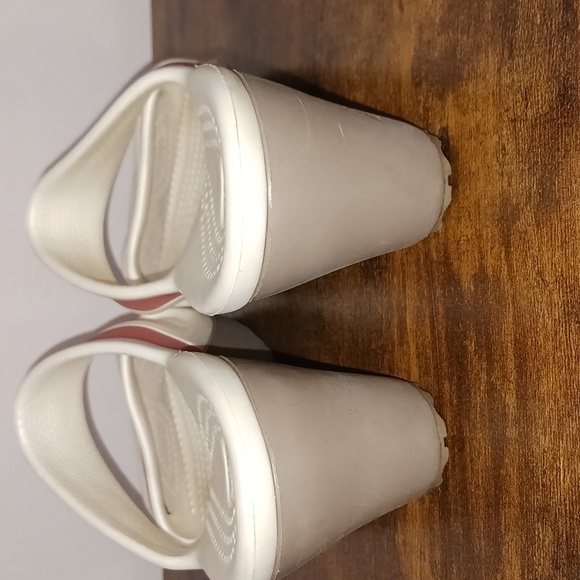 Crocs sandal open toe TAUPE  heel Pink across the front size 9 3in heel - Picture 3 of 4